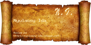 Nyulassy Ida névjegykártya