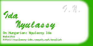 ida nyulassy business card